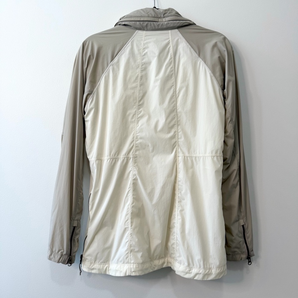 Icebreaker Affix Anorak Pullover Windbreaker Cream & Taupe Merino Wool Sz M - Picture 4 of 16